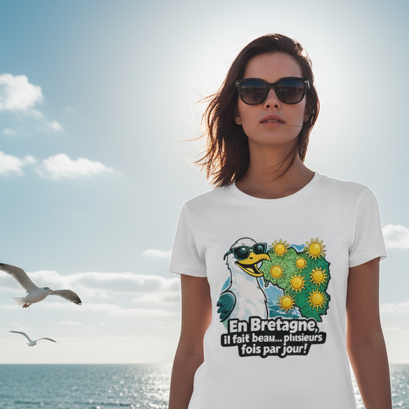T-shirt avec une mouette stylée