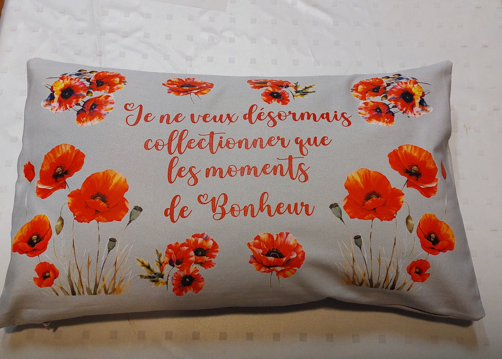 Coussin "Je  veux collectionner les moments de bonheur"