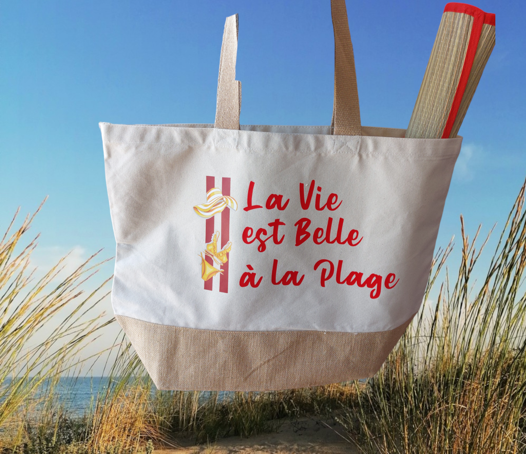 Grand sac de plage ou shopping