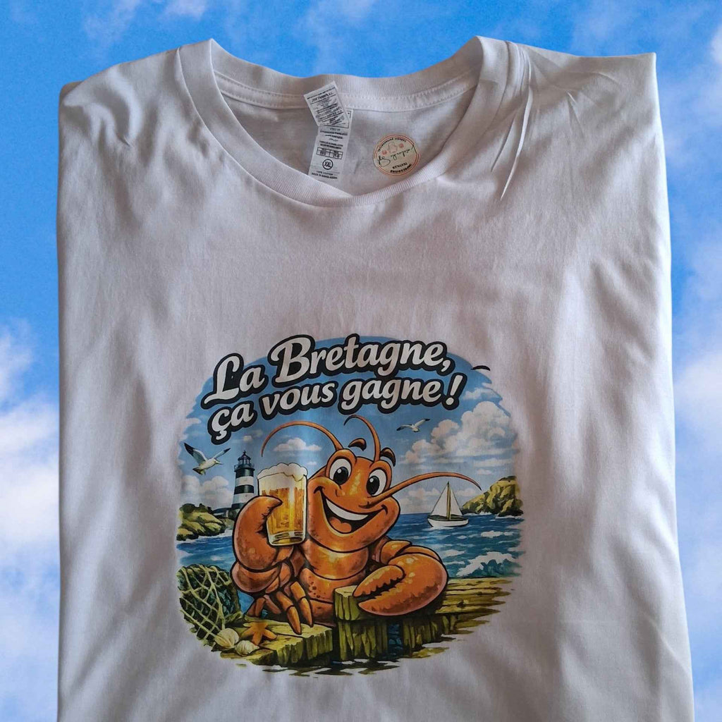 T-shirt Homard "La Bretagne, ça vous gagne !"