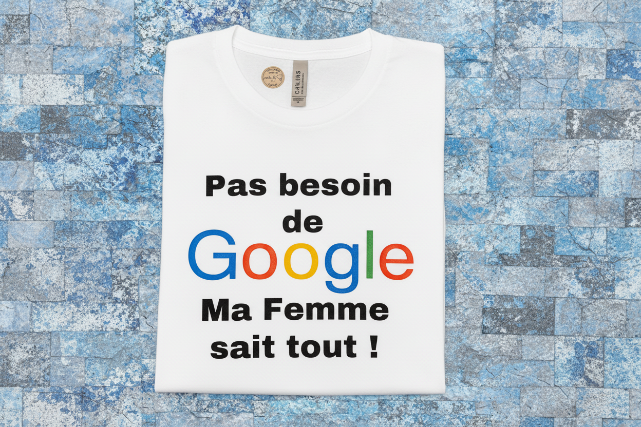 T-shirt humour Ma femme sait tout